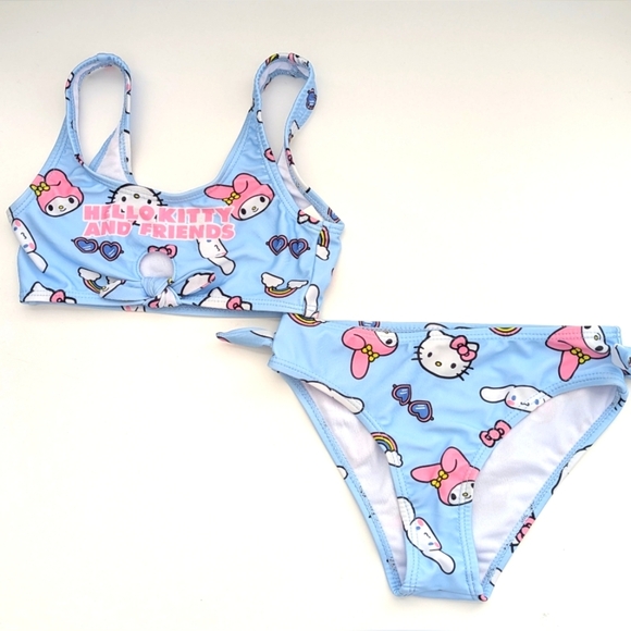 🔷NWOT Hello Kitty & Friends Girls (Small/6) Bikini/2 Piece Bathing/Swim Suit - Picture 1 of 16